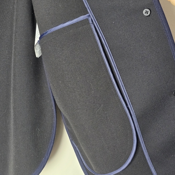 J. Crew Black and Navy Blue Tipped Twill Jacket - Picture 7 of 11